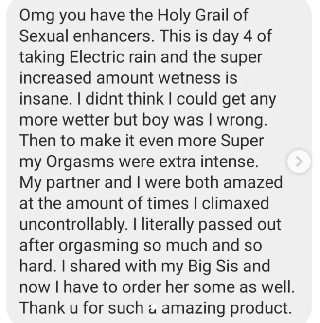 Electric Rain customer review 1