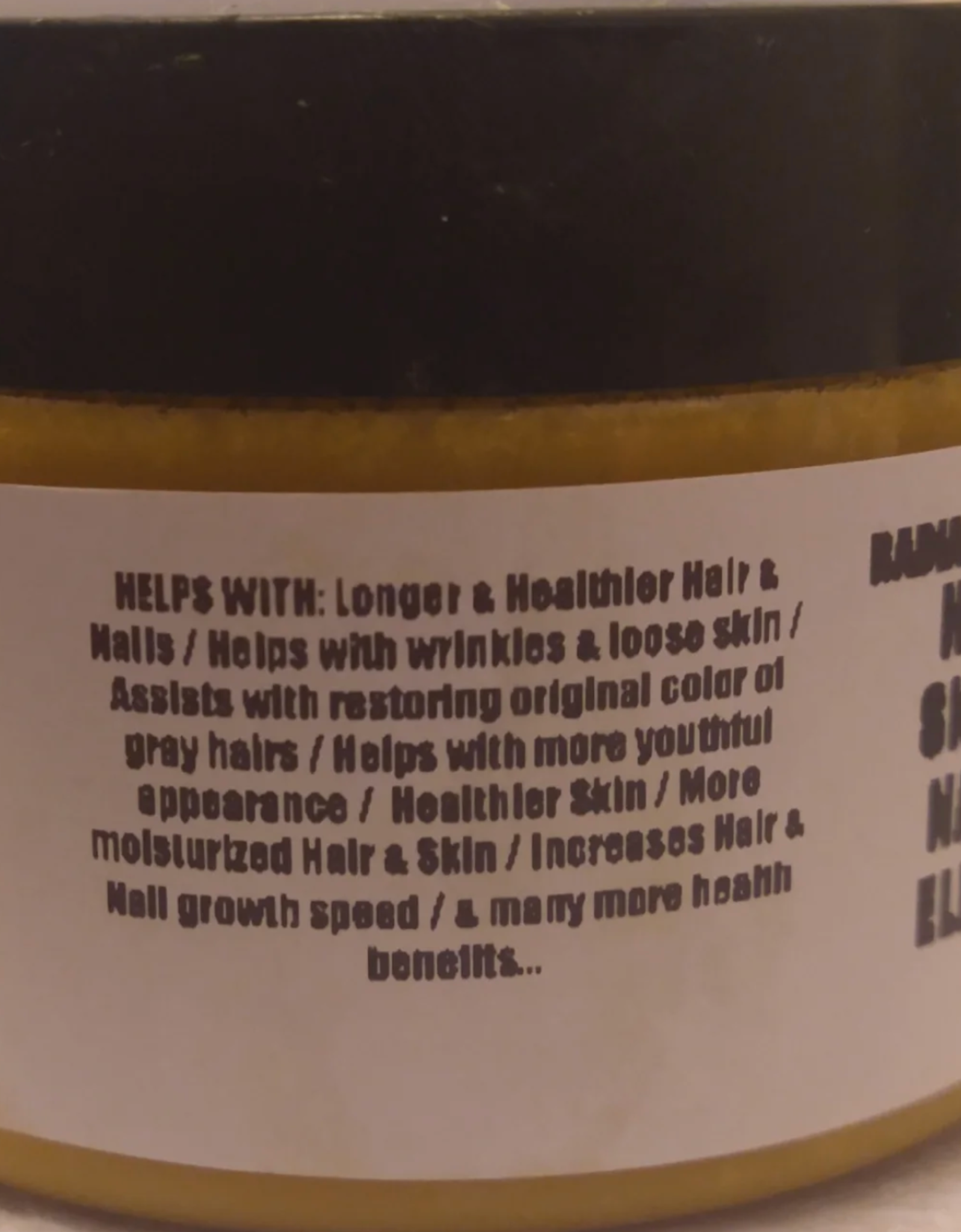 Hair Skin Nails effects label